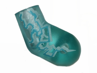 981pb023 - Arm, Left with White and Light Blue Lightning Bolts Pattern