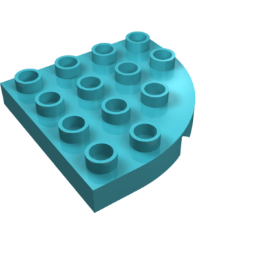 98218 - Duplo, Plate Round Corner 4 x 4