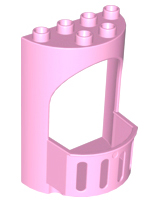 98236 - Duplo Wall 4 x 3 x 5 Curved Turret with Balcony - Castle