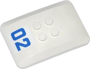 98281pb006 - Wedge 6 x 4 x 2/3 Quad Curved with Blue '02' Pattern (Sticker) - Set 60042