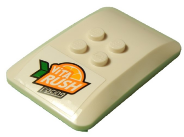 98281pb015 - Wedge 6 x 4 x 2/3 Quad Curved with 'ViTA RUSH racing' Logo Pattern (Sticker) - Set 60218