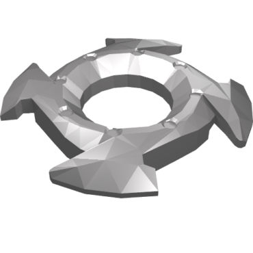 98341 - Ring 4 x 4 with 2 x 2 Hole and 4 Arrow Ends (Ninjago Spinner Crown)