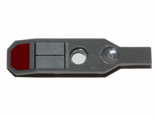 99774pb01 - Minifigure, Utensil Ski without Hinge with Black Lines and Dark Red Hexagonal Pattern (Sticker) - Set 75012