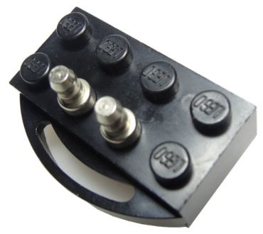 bb0053 - Electric, Train 12V Brick 2 x 4 with Power Pickups for Motor and Solid Pins