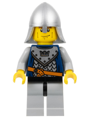 cas339 - Fantasy Era - Crown Knight Scale Mail with Crown, Helmet with Neck Protector, Vertical Cheek Lines