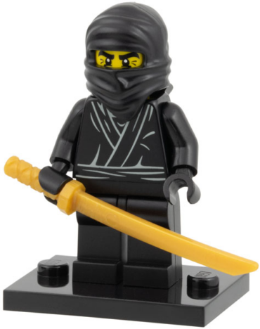col01-12 - Ninja, Series 1 (Complete Set with Stand and Accessories)