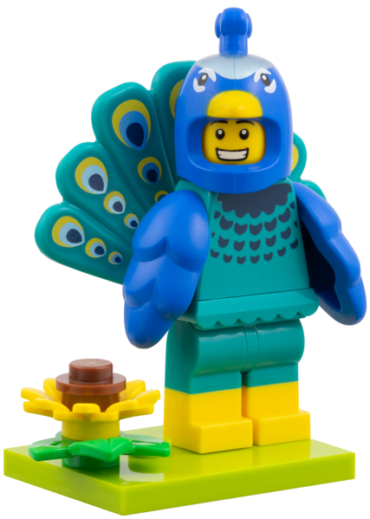 col28-1 - Peacock Costume Fan, Series 28 (Complete Set with Stand and Accessories)