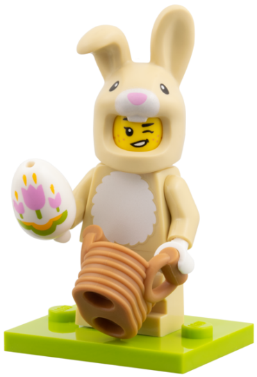 col28-10 - Cute Bunny Costume Fan, Series 28 (Complete Set with Stand and Accessories)