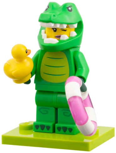col28-8 - Crocodile Costume Fan, Series 28 (Complete Set with Stand and Accessories)