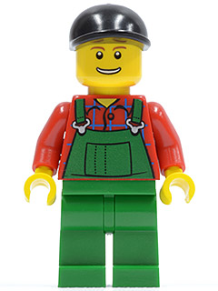 cty0176 - Overalls Farmer Green, Black Short Bill Cap