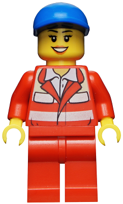 cty0317 - Paramedic - Red Uniform, Female, Blue Short Bill Cap