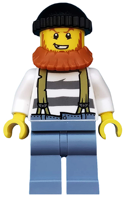 cty0513 - Swamp Police - Crook Male with Black Knit Cap and Dark Orange Beard