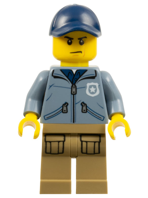 cty0883 - Mountain Police - Officer Male, Dark Blue Cap, Sand Blue Jacket