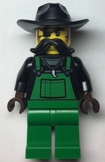 cty1367 - Police - Crook Snake Rattler, Green Overalls
