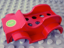 dupcarbody04 - Duplo Car Body Racer with Number 1 in Circle Pattern (fits over Car Base 2 x 6)