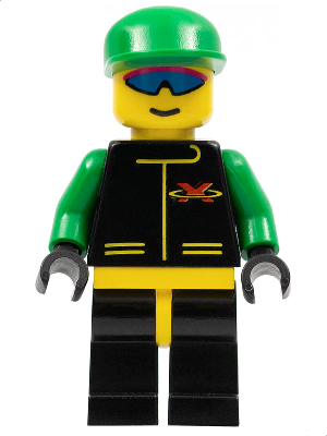 ext007 - Extreme Team - Green, Black Legs with Yellow Hips, Green Cap