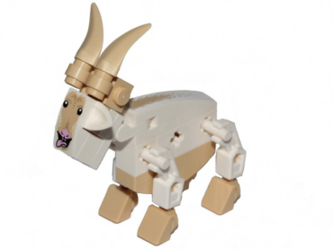 goat1 - Thor's Goat (White, Tanngrisnir) - Brick Built