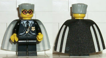 hp021 - Madam Rolanda Hooch - Black Outfit, Yellow Head, Cape with White Stripes
