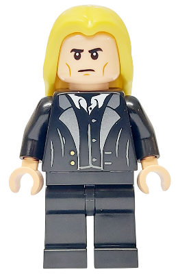 hp526 - Lucius Malfoy - Black Suit, Bright Light Yellow Hair, Plain Legs