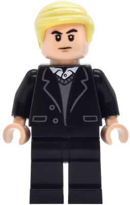hp532 - Draco Malfoy - Black Suit, Dark Bluish Gray Sweater