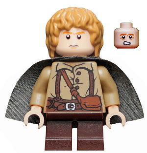 lor004 - Samwise Gamgee (Sam) - Dark Bluish Gray Cape