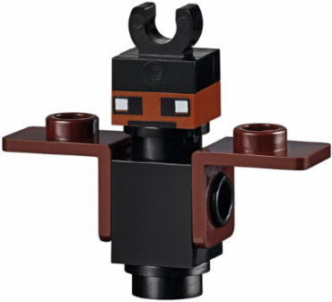 minebat01 - Minecraft Bat (Plate, Round 1 x 1, Thin Neck Bracket) - Brick Built