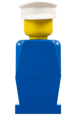 old008 - Legoland - Blue Torso, Blue Legs, White Hat