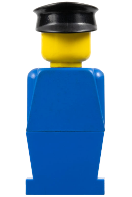 old035 - Legoland - Blue Torso, Blue Legs, Black Hat
