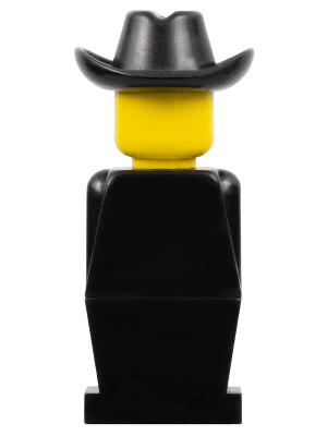 old040 - Legoland - Black Torso, Black Legs, Black Cowboy Hat