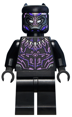 sh0728 - Black Panther - Claw Necklace, Dark Purple and Lavender Highlights