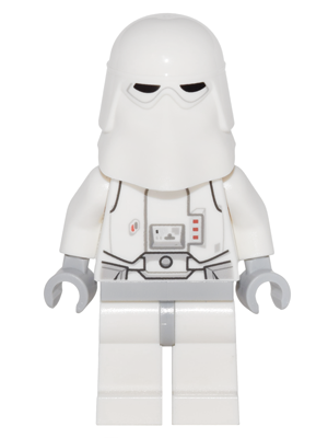 sw0764 - Snowtrooper, Light Bluish Gray Hips, Light Bluish Gray Hands - Backpack attached to Neck Bracket with Plate, Modified w/ Clip Ring