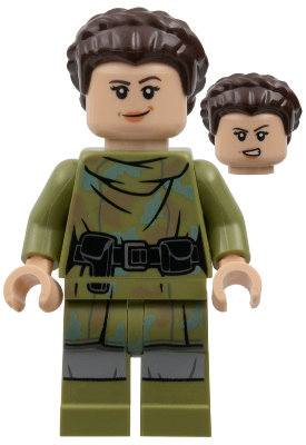 sw1296 - Princess Leia - Olive Green Endor Outfit, Hair