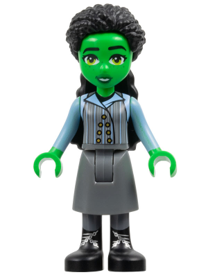 wck003 - Elphaba - Dark Bluish Gray Skirt, Black Boots