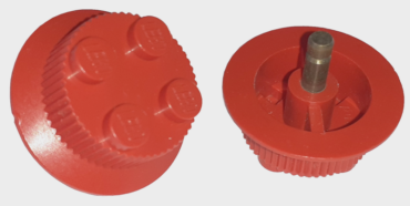 wheel1a - Train Wheel with 2 x 2 Stud Center, Traction Teeth