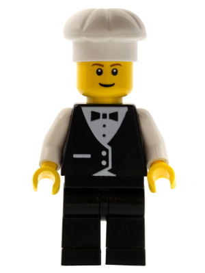 wtr005 - Town Vest Formal - Waiter with Chef's Hat