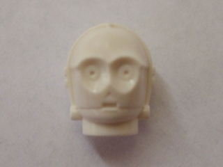 x134 - Minifigure, Head, Modified SW 3PO / TC Series Protocol Droid, Plain (C-3PO / K-3PO / R-3PO)