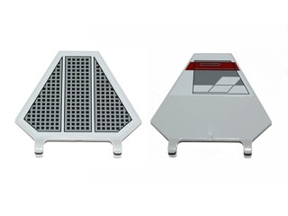 x1435pb006R - Flag 5 x 6 Hexagonal with SW Black Radiator Plate Pattern on One Side and Squadron Marks on Other Side Right (Sticker) - Set 9494