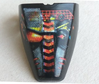 x209pb09 - Technic Throwbot Visor with Torch / Fire Pattern
