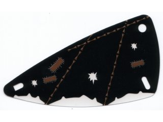 x66px1 - Plastic Triangle 6 x 12 Wing with Patched Cloth Pattern