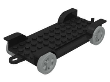 x852c01 - Fabuland Car Chassis 6 x 12 with Hitch