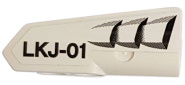 11946pb045 - Technic, Panel Fairing #21 Very Small Smooth, Side B with Air Intake and 'LKJ-01' Pattern (Sticker) - Set 42057