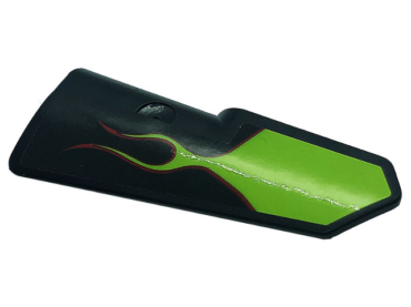 11946pb068 - Technic, Panel Fairing #21 Very Small Smooth, Side B with Lime Flames Pattern (Sticker) - Set 42118