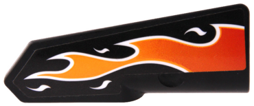 11946pb076 - Technic, Panel Fairing #21 Very Small Smooth, Side B with Orange Flames with White Outline Pattern (Sticker) - Set 42106