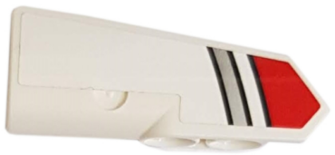 11947pb043 - Technic, Panel Fairing #22 Very Small Smooth, Side A with Red and Silver Stripes Pattern (Sticker) - Set 42057