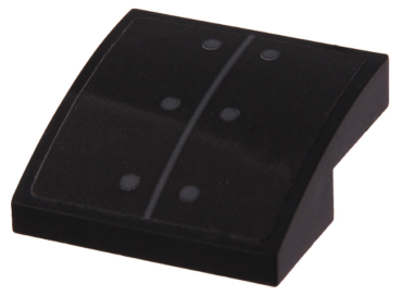 15068pb348 - Slope, Curved 2 x 2 x 2/3 with Dark Bluish Gray Line and Rivets Pattern (Sticker) - Set 70917
