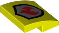 15068pb395 - Slope, Curved 2 x 2 x 2/3 with Red and Silver Fire Logo Pattern
