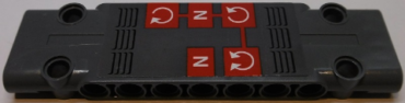 15458pb010 - Technic, Panel Plate 3 x 11 x 1 with Letter 'N', Round Arrows and Air Outlet Griiles Pattern (Sticker) - Set 42055