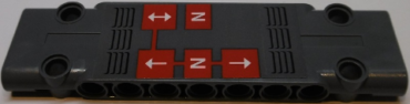 15458pb011 - Technic, Panel Plate 3 x 11 x 1 with Letter 'N', Straight Arrows and Air Outlet Grilles Pattern (Sticker) - Set 42055