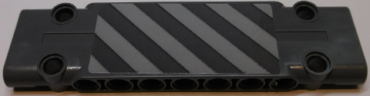 15458pb012 - Technic, Panel Plate 3 x 11 x 1 with Light Bluish Gray and Dark Bluish Gray Danger Stripes Pattern (Sticker) - Set 42055