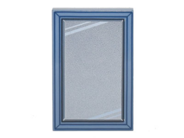 26603pb213 - Tile 2 x 3 with Silver Mirror, White Reflection Lines, and Dark Blue Frame Pattern